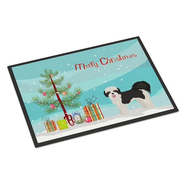 Carolines Treasures 18 x 27 in. Zuchon No.2 Christmas Tree Indoor or Outdoor Mat CK3885MAT - main